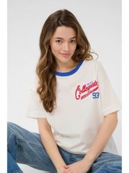 Kaffe Koszulka w kolorze białym rozmiar: XL. Białe bluzki Kaffe, xl, bez wzorów, z bawełny, bez kołnierzyka, bez ramiączek. Za 56.99 zł.