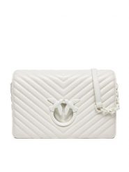 Pinko Torebka Love Click Classic 100063 A0VM Z15B Biały. Białe listonoszki Pinko, bez wzorów, ze skóry, bez dodatków. Za 1,949.00 zł.