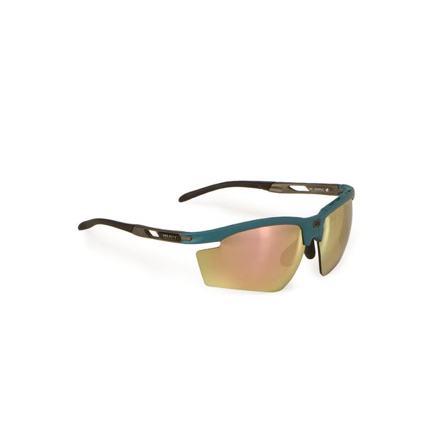 Okulary Rudy Project MAGNUS LIGHT TEAL MATTE - Multilaser Gold. Brązowe okulary przeciwsłoneczne Rudy Project, bez wzorów, sportowe. W wyprzedaży za 460.00 zł.