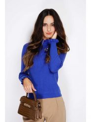 C& Jo Sweter w kolorze niebieskim rozmiar: 40. Niebieskie swetry C& Jo, bez wzorów, bez ramiączek. Za 145.26 zł.