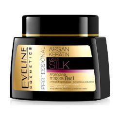 Eveline Argan & Keratin Liquid Silk Maska do włosów 8w1 500 ml. Odżywki do włosów Eveline. Za 21.23 zł.