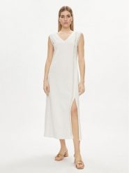 Liu Jo Sport Sukienka codzienna TA4262 JS088 Biały Regular Fit. Białe sukienki Liu Jo Sport, na co dzień, xs, bez wzorów, z bawełny, sportowe, bez kołnierzyka, bez ramiączek, proste. Za 289.99 zł.