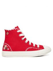 Converse Trampki Chuck Taylor All Star Embroidered Flowers A13518C Czerwony. Czerwone trampki Converse, bez wzorów, z materiału, bez zapięcia. Za 299.99 zł.
