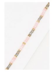 AMAZONIA Pozłacana bransoletka "Nahuatl" z kamieniami szlachetnymi rozmiar: onesize. Czerwone bransoletki AMAZONIA, z labradorytem, pozłacane. Za 149.95 zł.