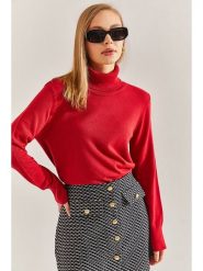 Bianco Lucci Golf w kolorze czerwonym rozmiar: S. Czerwone golfy Bianco Lucci, s, bez wzorów, bez ramiączek. Za 61.02 zł.