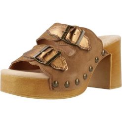 Sandały MTNG 53631M Brązowy. Brązowe sandały mtng, bez wzorów, ze skóry, bez obcasa, bez zapięcia. Za 177.99 zł.