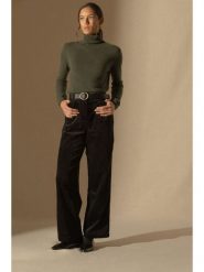 Perfect Cashmere Kaszmirowy golf w kolorze khaki rozmiar: M. Brązowe golfy Perfect Cashmere, m, bez wzorów, z kaszmiru, bez ramiączek. Za 365.48 zł.