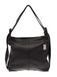Lia Biassoni Skórzana torebka w kolorze czarnym - 39 x 38 x 8 cm rozmiar: onesize. Czarne torby na ramię Lia Biassoni, bez wzorów, z materiału, na ramię, bez dodatków. Za 263.53 zł.