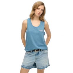 Damski tank top Superdry Essential GD. Niebieskie bielizna sportowa Superdry, bez wzorów. Za 105.35 zł.