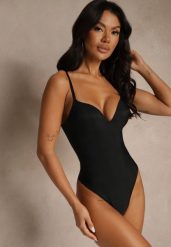 Czarne Body Modelujące Halatila. Czarne body Renee, l, bez wzorów, z jeansu. Za 79.99 zł.