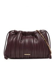 Calvin Klein Torebka Plisse Drawstring Bag LV04F3076G Bordowy. Czerwone torebki klasyczne Calvin Klein, bez wzorów, ze skóry, bez dodatków. Za 519.99 zł.