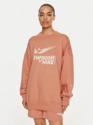 Nike Bluza FZ4631 Brązowy Regular Fit. Brązowe bluzy Nike, l, bez wzorów, z bawełny, bez kaptura. Za 209.99 zł.