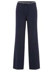 Olsen Spodnie w kolorze granatowym rozmiar: 42. Niebieskie spodnie materiałowe Olsen, na co dzień, bez wzorów, z materiału. Za 147.91 zł.