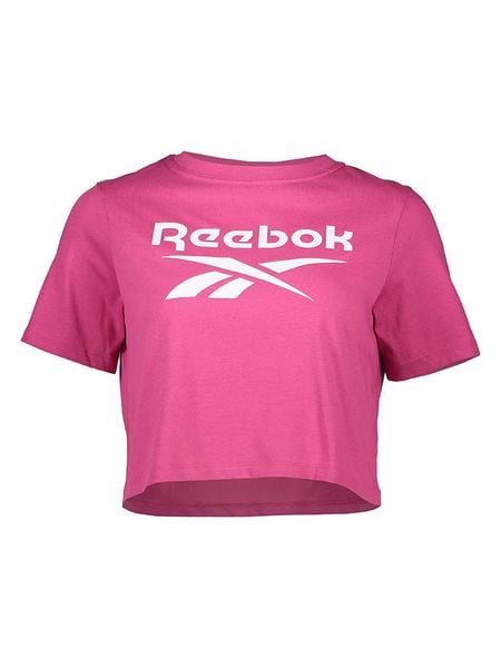 Reebok Koszulka w kolorze różowym rozmiar: S. Różowe bluzki Reebok, s, bez wzorów, bez kołnierzyka, bez ramiączek. Za 56.95 zł.