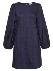 MOSS COPENHAGEN Sukienka "Luana Renita" w kolorze granatowym rozmiar: XS. Niebieskie sukienki Moss Copenhagen, na imprezę, s, bez wzorów, z wiskozy, bez kołnierzyka, bez ramiączek, mini. Za 110.04 zł.