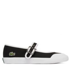 Baleriny Lacoste. Czarne baleriny Lacoste, bez wzorów, bez obcasa. Za 337.99 zł.
