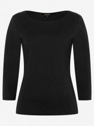 More & More Koszulka w kolorze czarnym rozmiar: 44. Czarne bluzki More & More, bez wzorów, bez kołnierzyka, bez ramiączek. Za 110.81 zł.