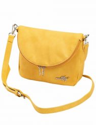 Damska torebka crossbody z rozszerzalną klapą – żółta 1,5L Meatfly. Żółte torby na ramię Meatfly, bez wzorów, z materiału, eleganckie, na ramię, bez dodatków. Za 152.99 zł.