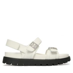 Sandały Tory Burch. Białe sandały Tory Burch, bez wzorów, sportowe, bez obcasa, na płaskiej podeszwie, bez zapięcia. Za 1,659.00 zł.
