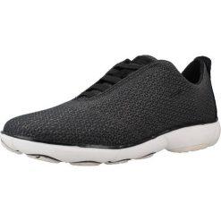Kapcie GEOX D NEBULA Czarny. Czarne obuwie domowe Geox, bez wzorów, ze skóry, bez zapięcia. Za 298.99 zł.