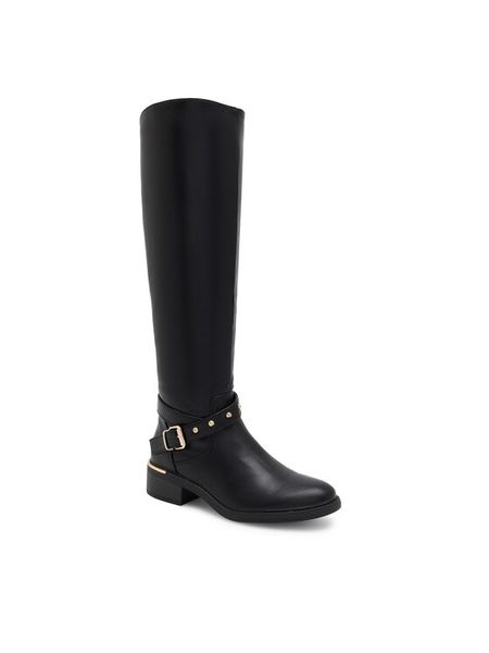 Jenny Fairy Kozaki SHEILA WS5122-13 Czarny. Czarne kozaki Jenny Fairy, ze skóry, bez obcasa, na płaskiej podeszwie, bez zapięcia. Za 179.99 zł.