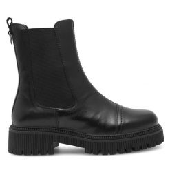 Sztyblety Lasocki. Czarne botki Lasocki, bez wzorów, bez obcasa, na płaskiej podeszwie, bez zapięcia. Za 299.99 zł.