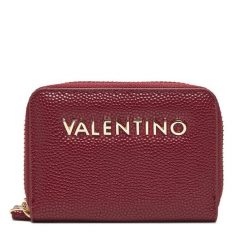 Mały Portfel Damski Valentino. Czerwone portfele Valentino, bez wzorów. Za 169.99 zł.