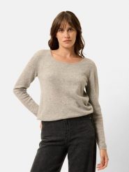 Just Cashmere Kaszmirowy sweter "Fiona" w kolorze szarobrązowym rozmiar: L. Brązowe swetry Just Cashmere, l, bez wzorów, z kaszmiru, bez ramiączek. Za 264.15 zł.
