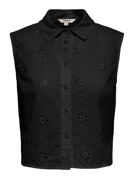 ONLY Bluzka w kolorze czarnym rozmiar: XL. Czarne bluzki Only, xl, bez wzorów, z bawełny, bez kołnierzyka, bez ramiączek. Za 78.66 zł.