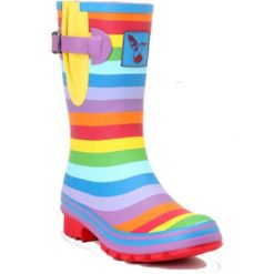 Kalosze damskie Rouchette Rainbow. Brązowe kalosze Rouchette, bez wzorów. Za 304.00 zł.