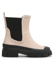 ONLY Shoes Sztyblety Onlwellie 15288645 Beżowy. Brązowe botki ONLY SHOES, bez wzorów, z tworzywa sztucznego, bez obcasa, na płaskiej podeszwie, bez zapięcia. Za 279.99 zł.