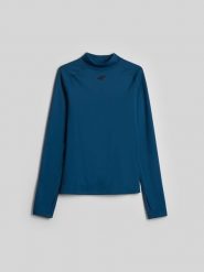 4F Bielizna termiczna ocieplana (góra) damska - turkusowa XL. Niebieskia bielizna sportowa 4f, xl, bez wzorów, z materiału. Za 129.99 zł.