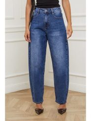 L'armoire de Suzette Dżinsy - Mom fit - w kolorze niebieskim rozmiar: 40. Niebieskie jeansy L'armoire de Suzette, l, z aplikacjami, z podwyższonym stanem. Za 139.87 zł.