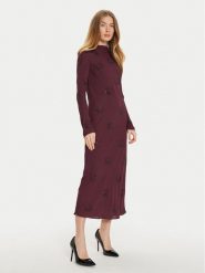 PINKO Sukienka wieczorowa 104335 A289 Bordowy Regular Fit. Czerwone sukienki Pinko, bez wzorów, z syntetyku, wizytowe, bez kołnierzyka, bez ramiączek. Za 1,799.00 zł.