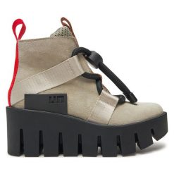 Botki United Nude. Szare botki United Nude, bez wzorów, bez obcasa, na koturnie, bez zapięcia. Za 1,649.00 zł.