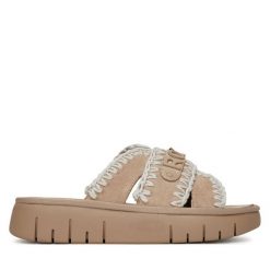Klapki Roxy. Brązowe klapki Roxy, bez wzorów, bez obcasa. Za 179.99 zł.