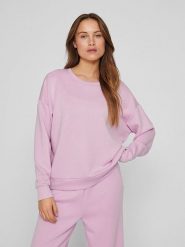 Vila Bluza "Atelier" w kolorze jasnoróżowym rozmiar: L. Różowe bluzy Vila, l, bez wzorów, bez kaptura. Za 74.63 zł.