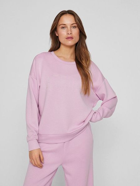 Vila Bluza "Atelier" w kolorze jasnoróżowym rozmiar: L. Różowe bluzy Vila, l, bez wzorów, bez kaptura. Za 65.07 zł.