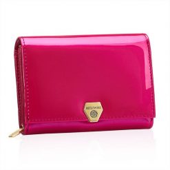 Portfel damski BETLEWSKI BPD-VS-11 ROSE. Czerwone portfele Betlewski, bez wzorów, ze skóry. Za 169.00 zł.
