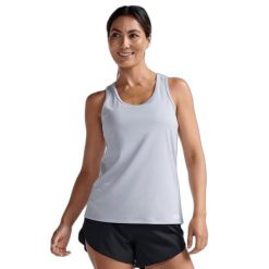 Damski tank top 2XU Aero. Szare topy 2XU, l, bez wzorów, bez kołnierzyka, bez ramiączek. W wyprzedaży za 116.30 zł.