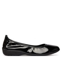 Baleriny Josef Seibel. Czarne baleriny Josef Seibel, bez wzorów, bez obcasa. Za 389.99 zł.