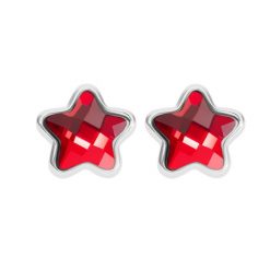 Kolczyki Mini Icons gwiazdki z czerwonym kryształem, posrebrzane. Czerwone kolczyki Lilou, posrebrzane. Za 189.00 zł.