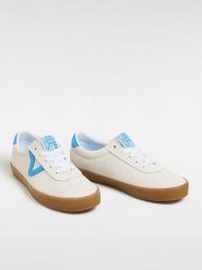Vans Skórzane sneakersy "Sport Low" w kolorze kremowo-błękitnym rozmiar: 39. Brązowe trampki Vans, bez wzorów, bez zapięcia. Za 202.45 zł.