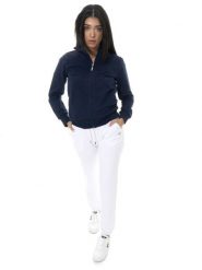 Bluza z bawełna z kieszenie na co dzień na siłownię. Białe bluzy LEONE 1947 APPAREL, l, bez wzorów, z bawełny, bez kaptura. Za 248.39 zł.