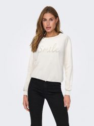 ONLY Bluza w kolorze białym rozmiar: S. Białe bluzy Only, s, bez wzorów, bez kaptura. Za 118.45 zł.