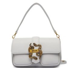 Torebka Just Cavalli. Szare torebki klasyczne Just Cavalli, bez wzorów, bez dodatków. Za 829.99 zł.