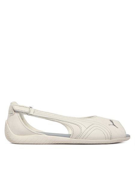 Puma Baleriny Speedcat Sandal 404839 06 Biały. Białe baleriny Puma, bez wzorów, ze skóry, bez obcasa. Za 214.99 zł.