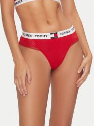 Tommy Hilfiger Stringi UW0UW05619 Czerwony. Czerwone stringi TOMMY HILFIGER, bez wzorów, z bawełny. Za 69.99 zł.