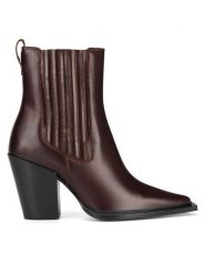 Gino Rossi Botki VENE-116200 Brązowy. Brązowe botki Gino Rossi, bez wzorów, ze skóry, bez obcasa, na słupku, bez zapięcia. Za 379.99 zł.