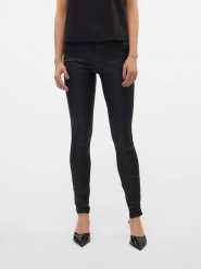 Vero Moda Spodnie w kolorze czarnym rozmiar: XXL/L32. Czarne spodnie materiałowe Vero Moda, l, bez wzorów, z materiału, z podwyższonym stanem. Za 92.42 zł.